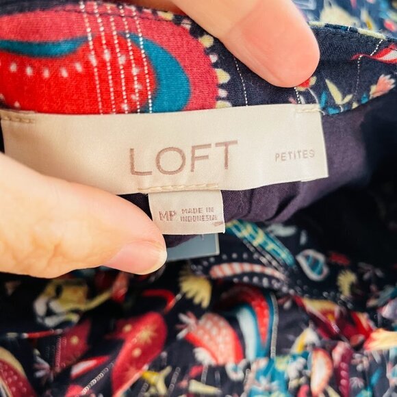 NWT Ann Taylor LOFT Dress Enchanted Forest Magical Evil Eye Unicorn Mystical Med - Picture 13 of 16